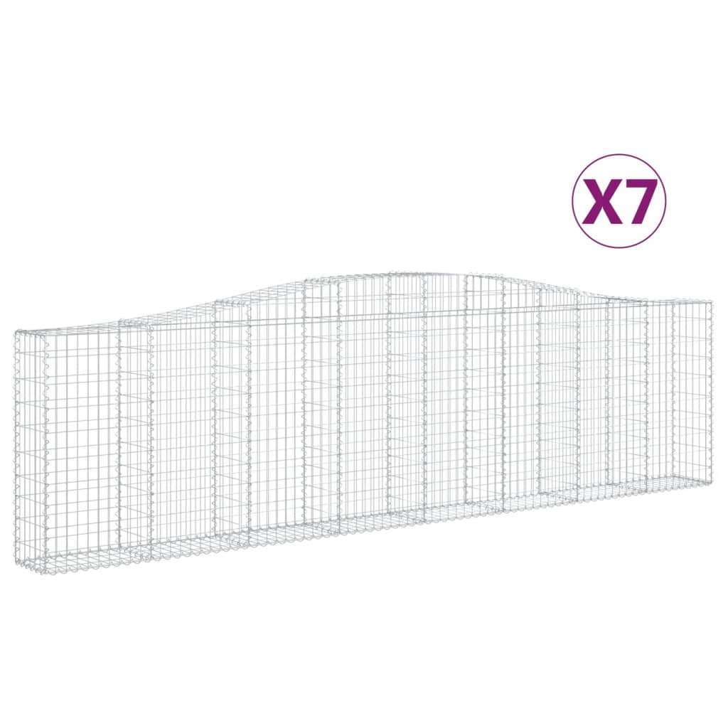 Lučne gabionske košare 7 kom 400x30x100/120cm pocinčano željezo