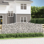 Lučne gabionske košare 4 kom 400x30x120/140cm pocinčano željezo