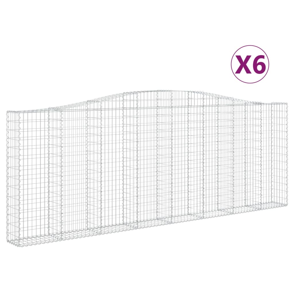 Lučne gabionske košare 6 kom 400x30x40/60 cm pocinčano željezo