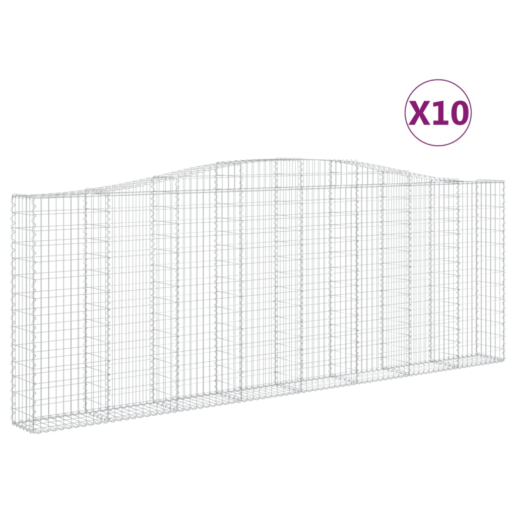 Lučne gabionske košare 10kom 400x30x140/160cm pocinčano željezo