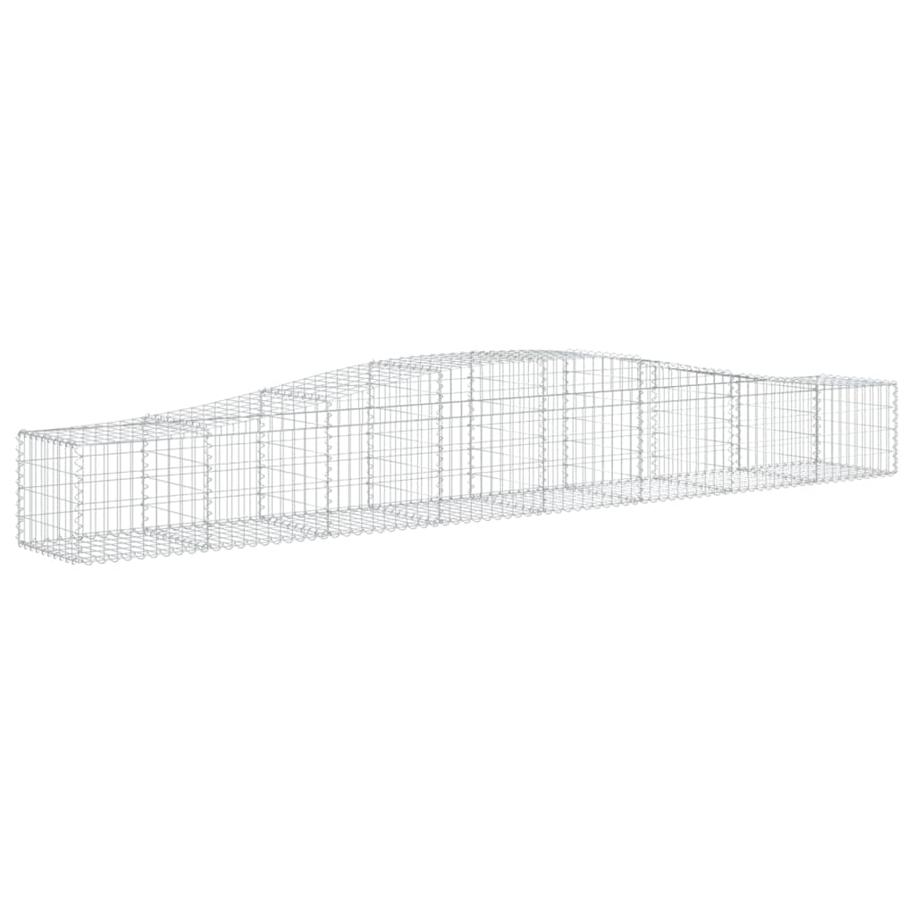 Lučne gabionske košare 2 kom 400x50x40/60 cm pocinčano željezo