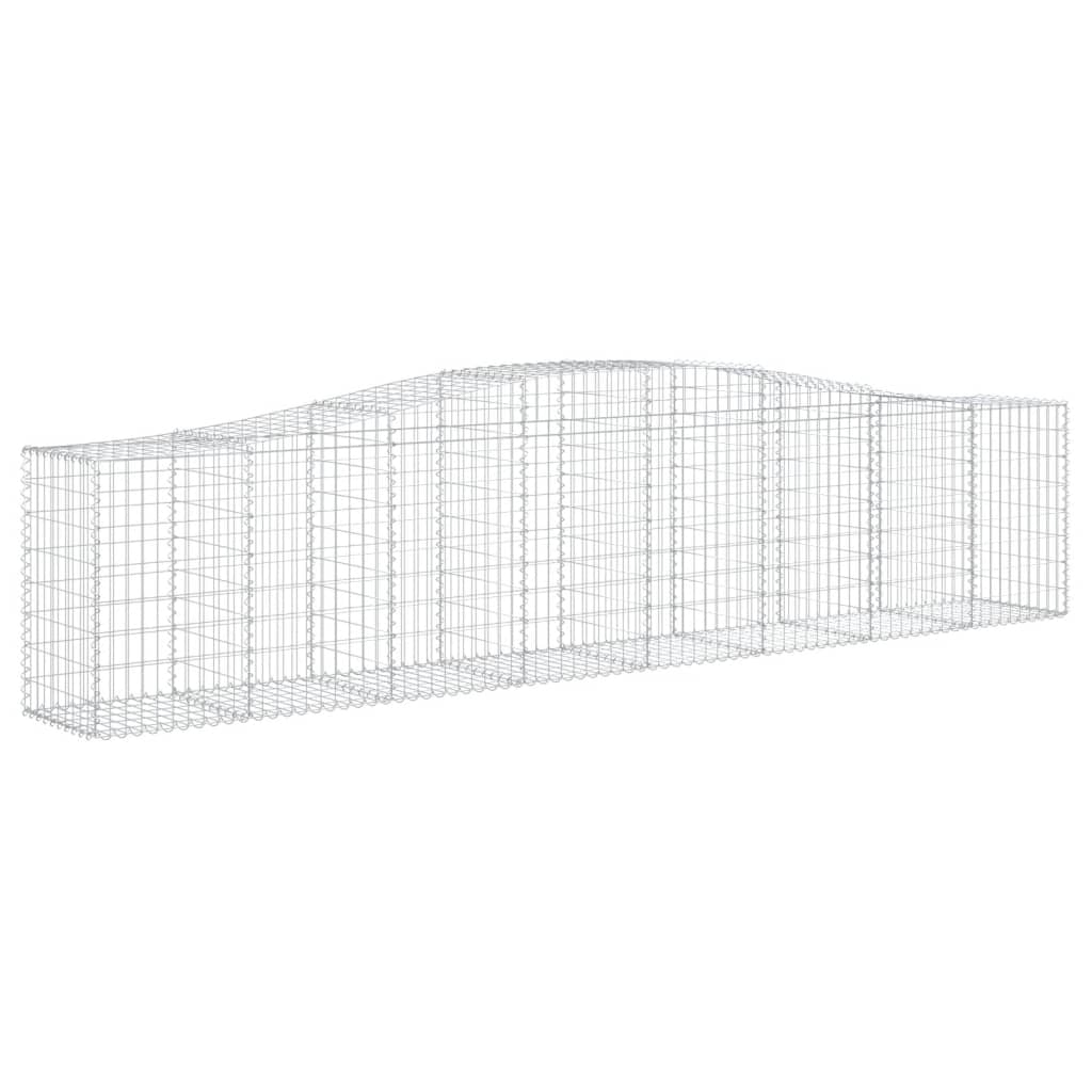 Lučne gabionske košare 4 kom 400x50x80/100 cm pocinčano željezo