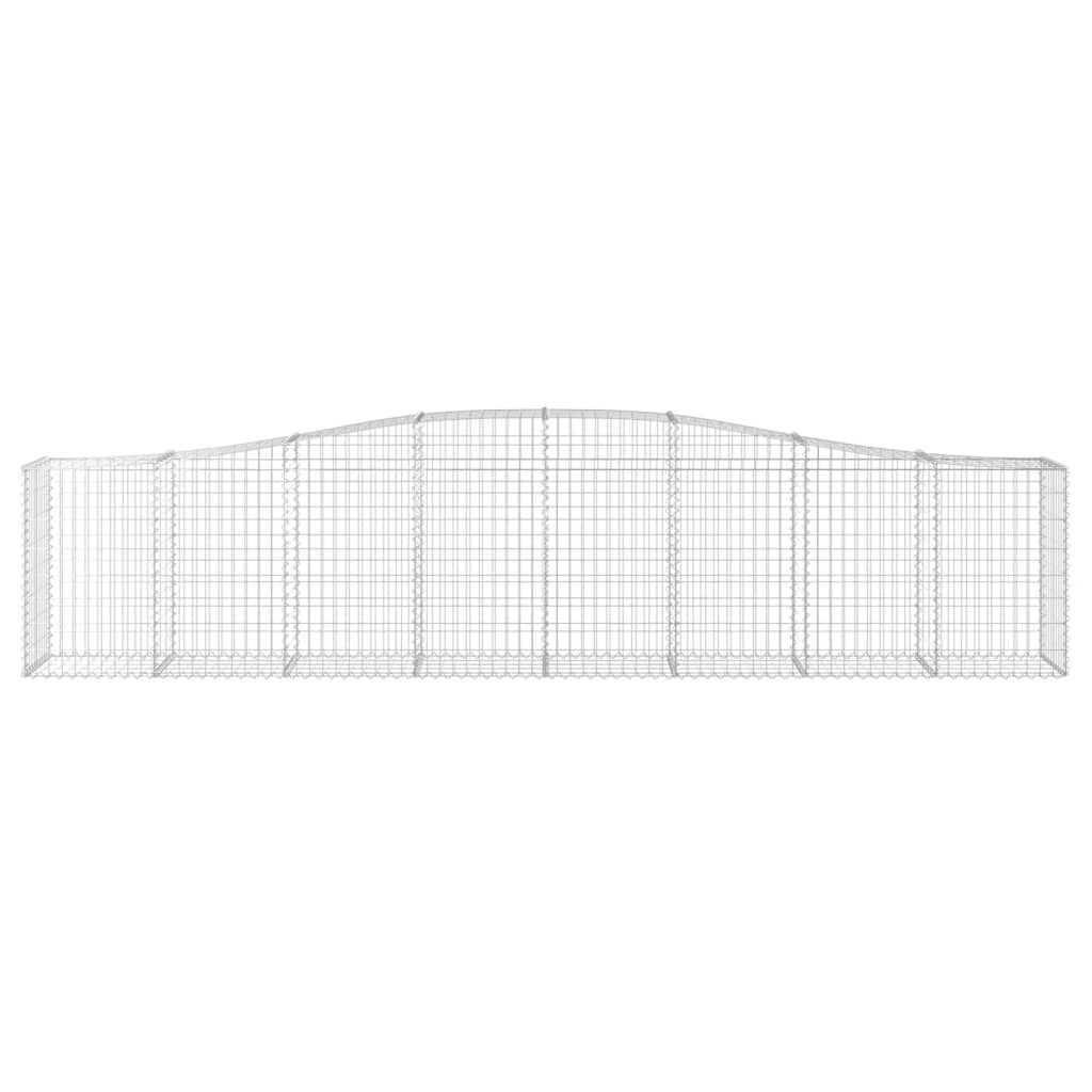 Lučne gabionske košare 4 kom 400x50x80/100 cm pocinčano željezo