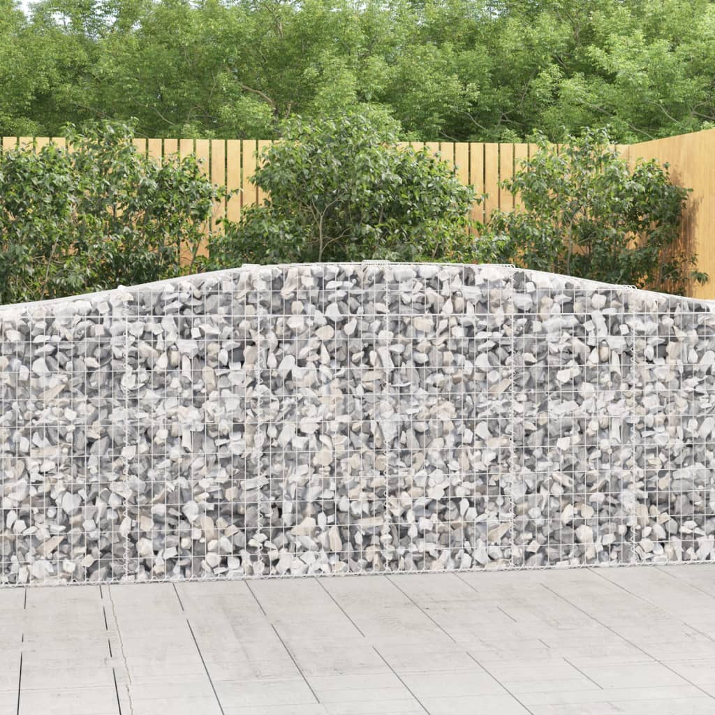 Lučne gabionske košare 8 kom 400x50x100/120cm pocinčano željezo