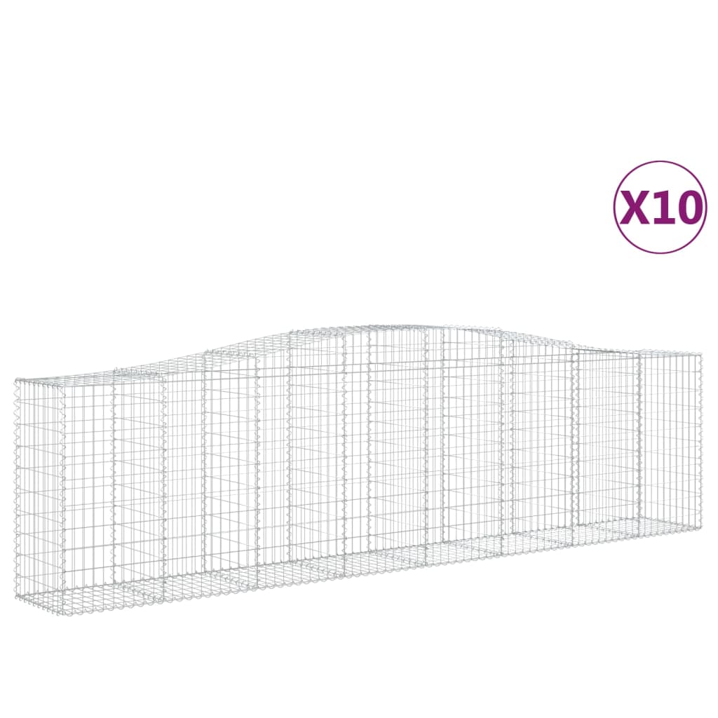 Lučne gabionske košare 10kom 400x50x100/120cm pocinčano željezo