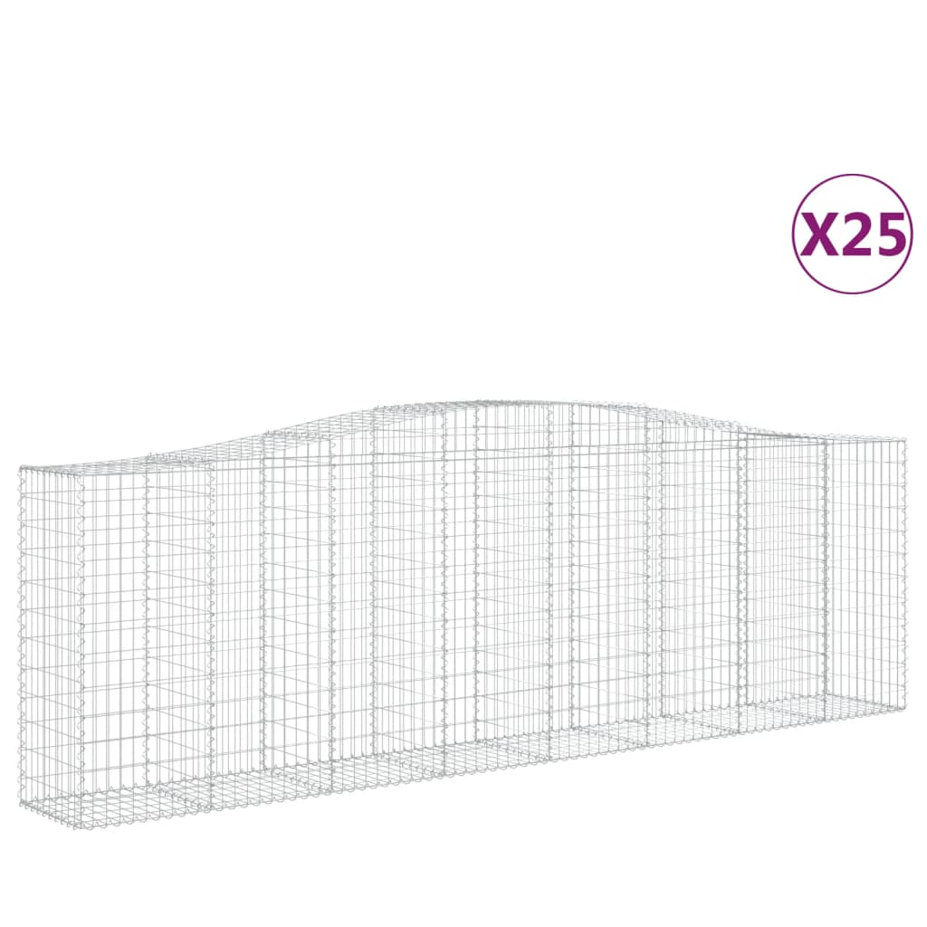 Lučne gabionske košare 25kom 400x50x120/140cm pocinčano željezo
