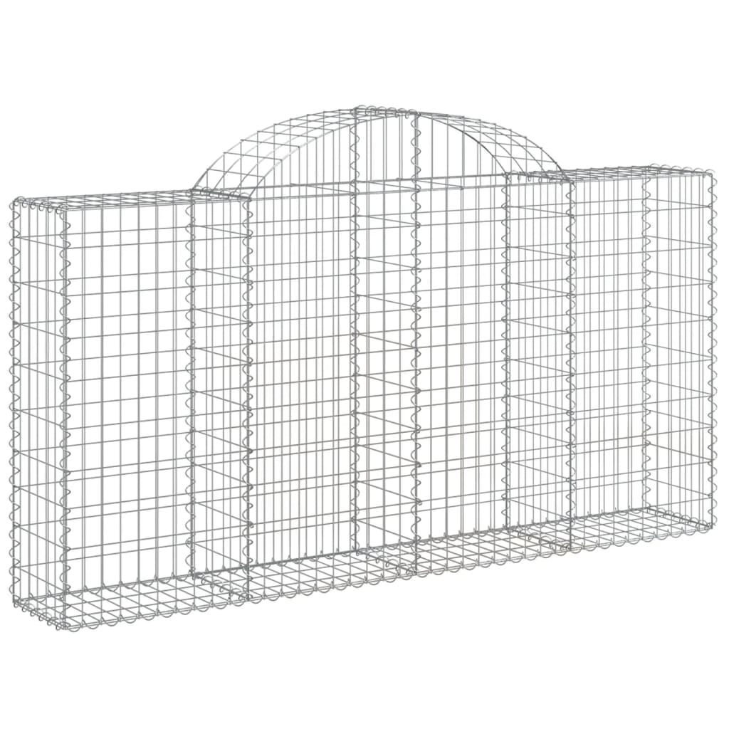 Lučne gabionske košare 4 kom 200x30x100/120cm pocinčano željezo