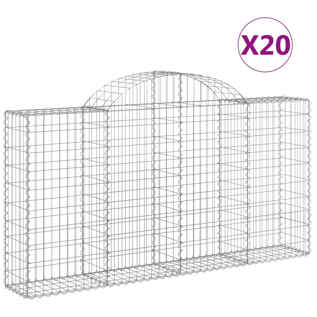 Lučne gabionske košare 20kom 200x30x100/120cm pocinčano željezo