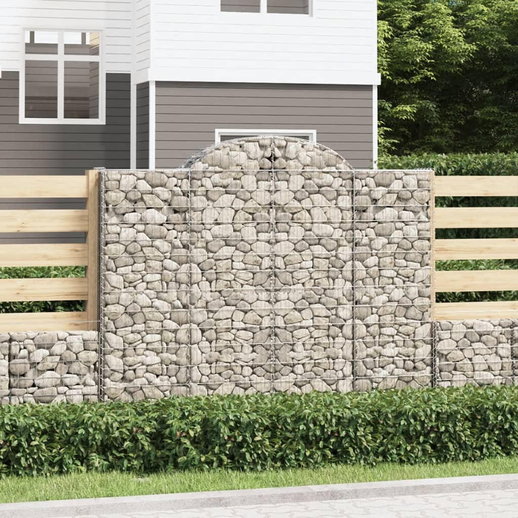 Lučne gabionske košare 5 kom 200x30x160/180cm pocinčano željezo