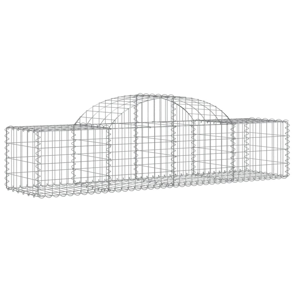 Lučne gabionske košare 2 kom 200x50x40/60 cm pocinčano željezo