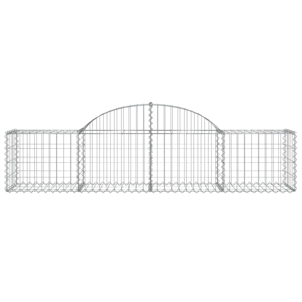 Lučne gabionske košare 2 kom 200x50x40/60 cm pocinčano željezo
