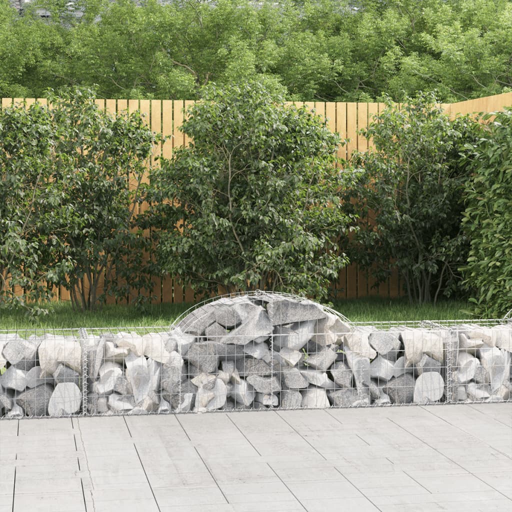Lučne gabionske košare 7 kom 200x50x40/60 cm pocinčano željezo