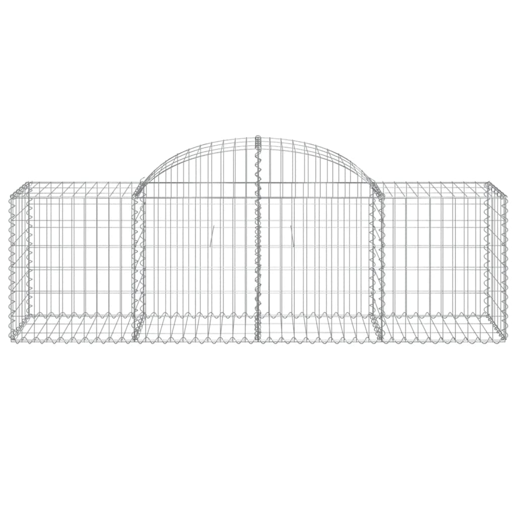 Lučne gabionske košare 2 kom 200x50x60/80 cm pocinčano željezo