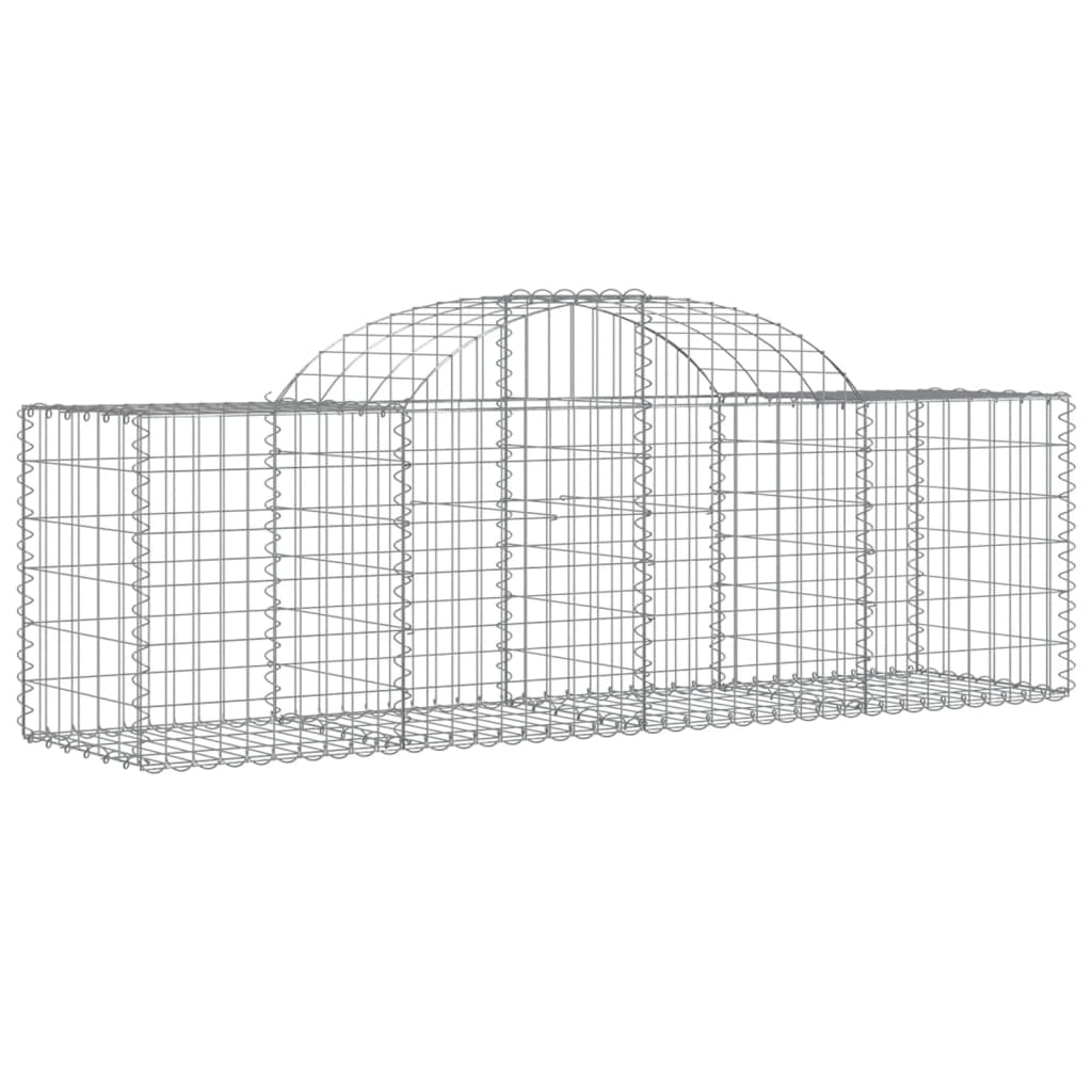 Lučne gabionske košare 14 kom 200x50x60/80 cm pocinčano željezo