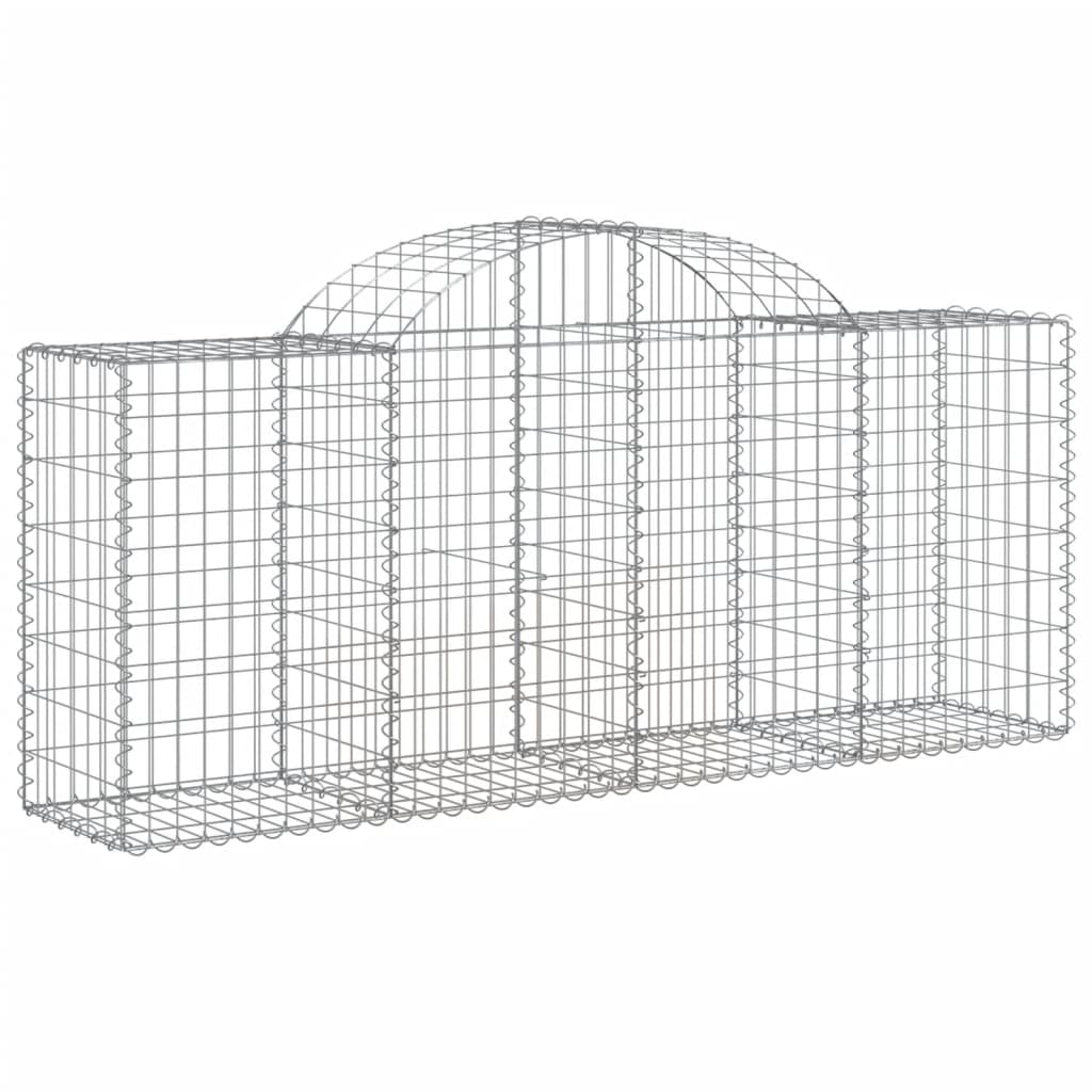 Lučne gabionske košare 7 kom 200x50x80/100 cm pocinčano željezo