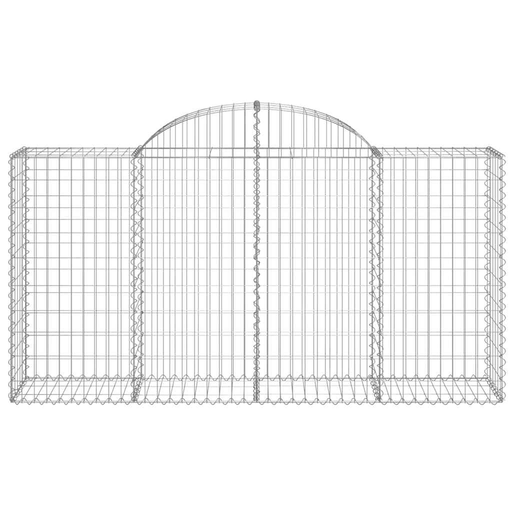 Lučne gabionske košare 4 kom 200x50x100/120cm pocinčano željezo