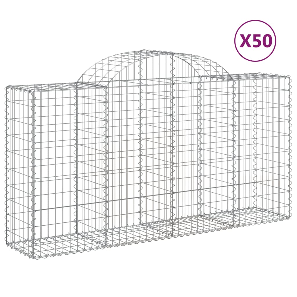 Lučne gabionske košare 50kom 200x50x100/120cm pocinčano željezo