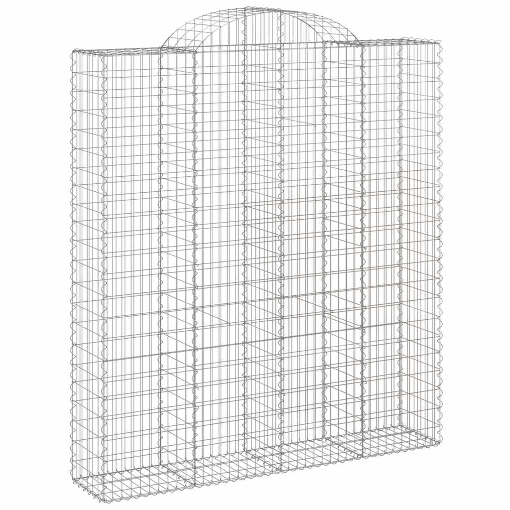 Lučne gabionske košare 9 kom 200x50x220/240cm pocinčano željezo