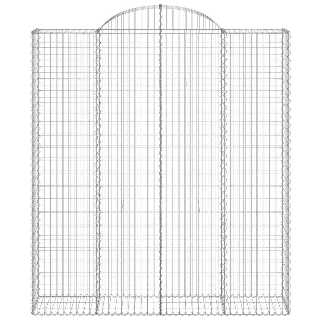 Lučne gabionske košare 9 kom 200x50x220/240cm pocinčano željezo
