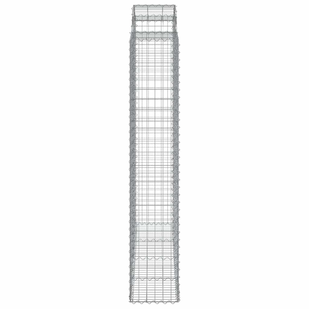 Lučne gabionske košare 9 kom 200x50x220/240cm pocinčano željezo