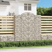 Lučne gabionske košare 12kom 200x50x220/240cm pocinčano željezo