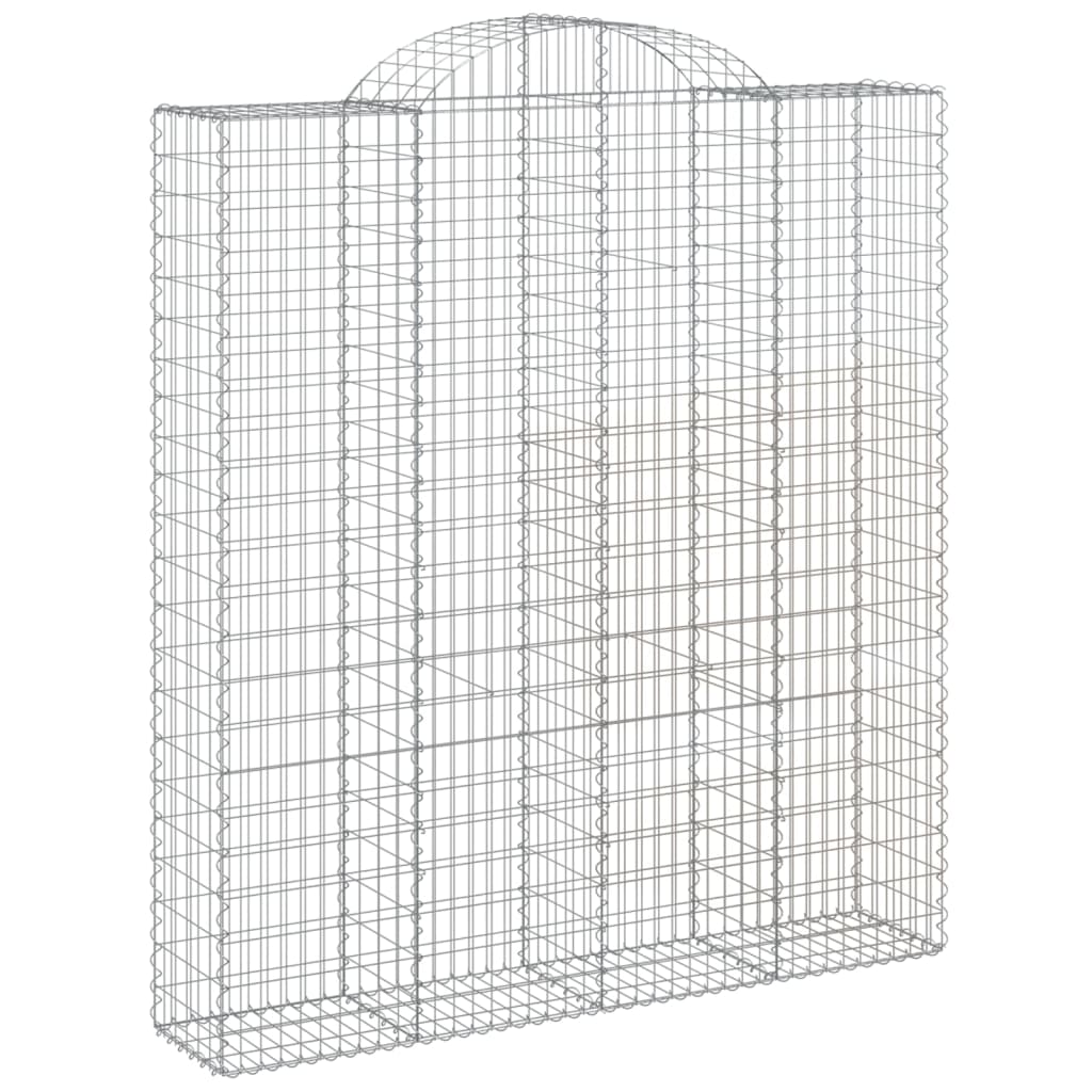 Lučne gabionske košare 15kom 200x50x220/240cm pocinčano željezo