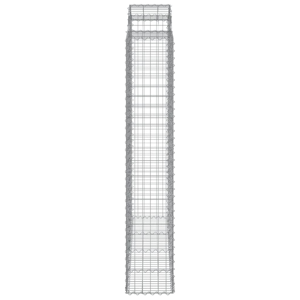 Lučne gabionske košare 15kom 200x50x220/240cm pocinčano željezo