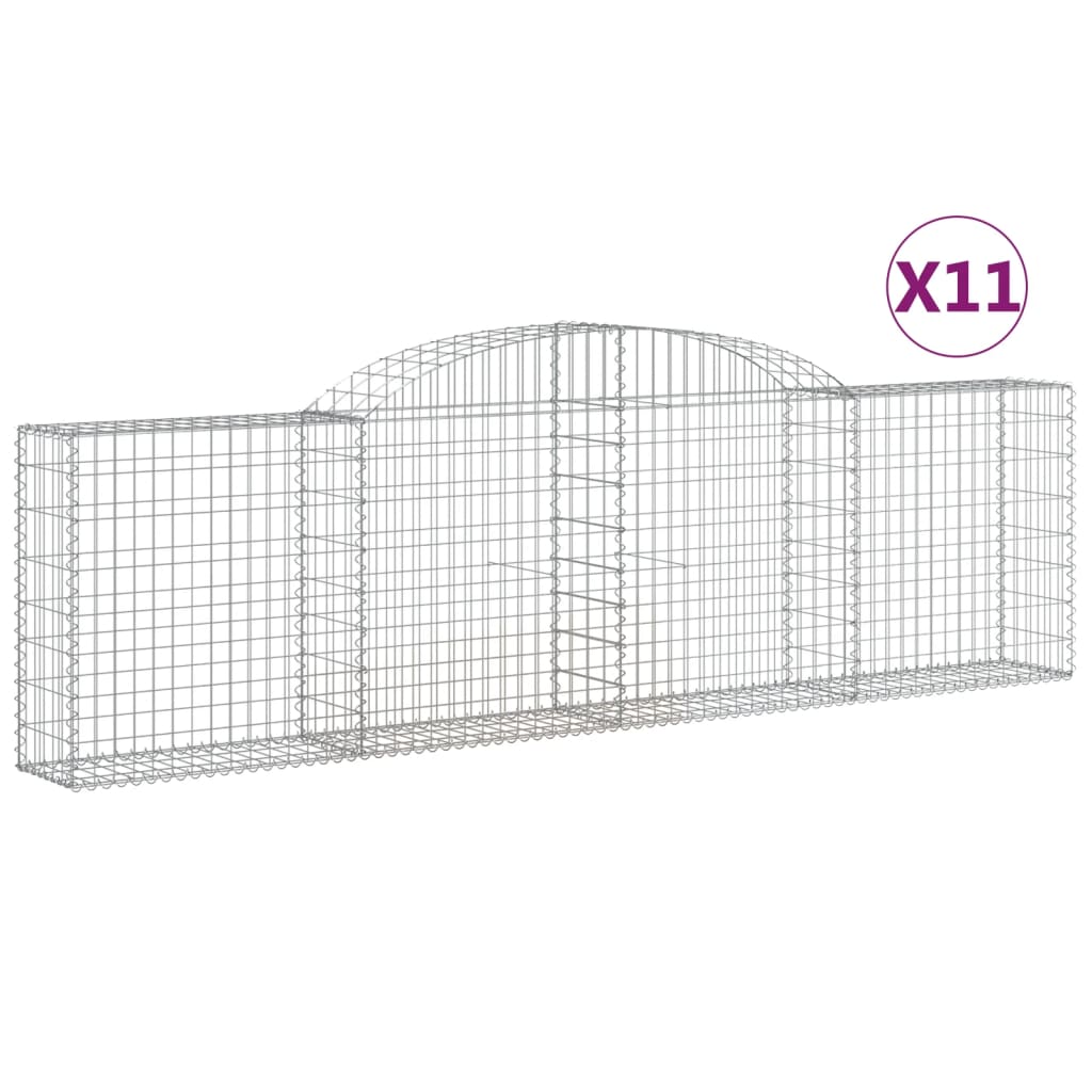 Lučne gabionske košare 11 kom 300x30x80/100cm pocinčano željezo