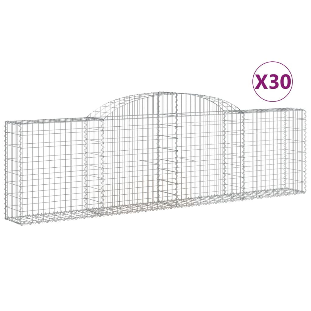 Lučne gabionske košare 30 kom 300x30x80/100cm pocinčano željezo