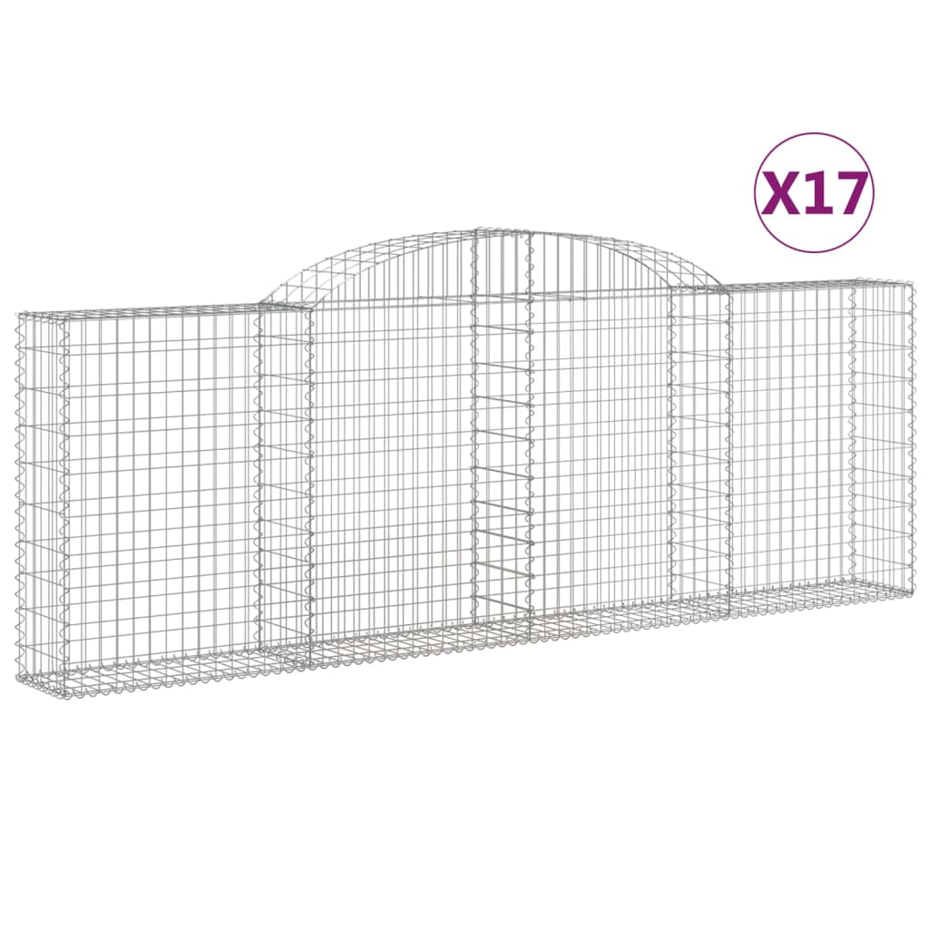 Lučne gabionske košare 17kom 300x30x100/120cm pocinčano željezo