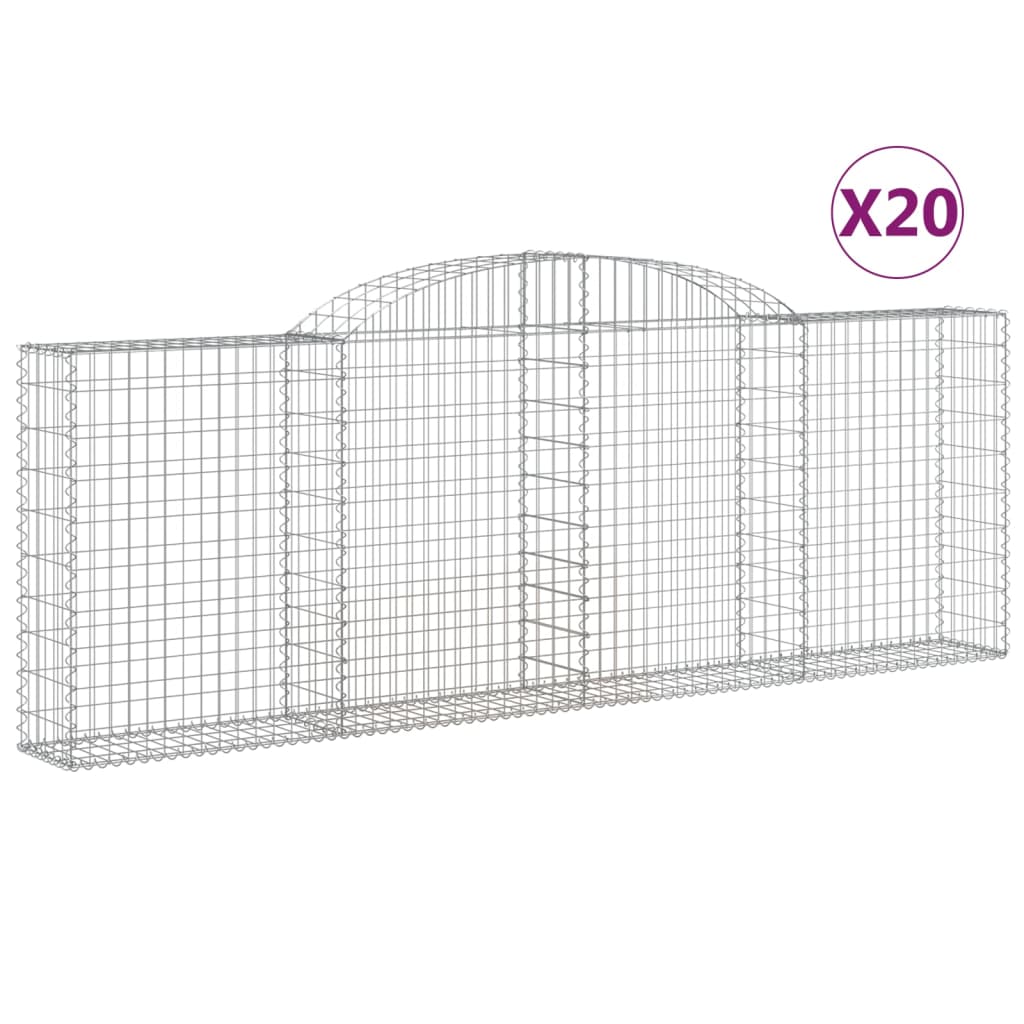 Lučne gabionske košare 20kom 300x30x100/120cm pocinčano željezo