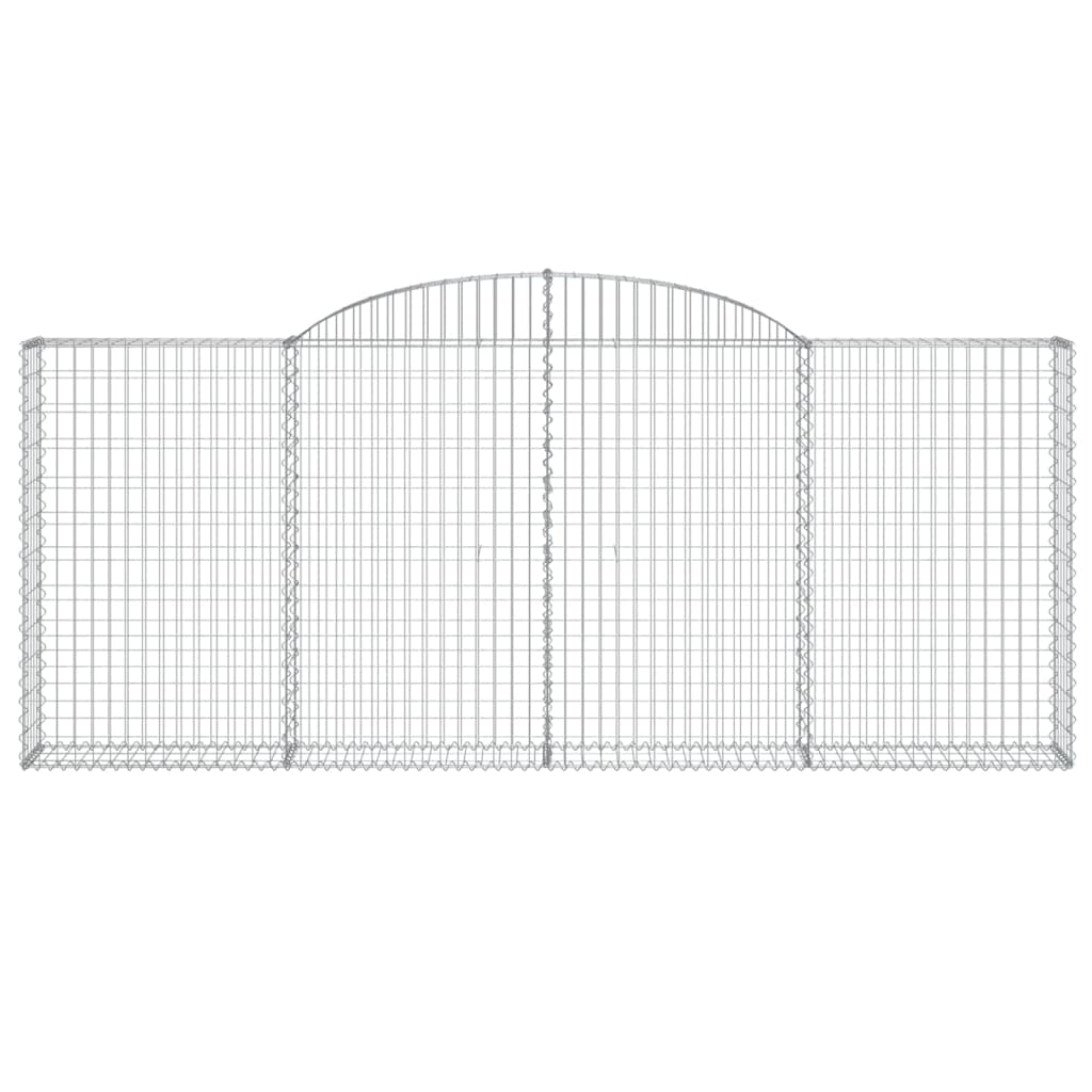 Lučne gabionske košare 4 kom 300x30x120/140cm pocinčano željezo