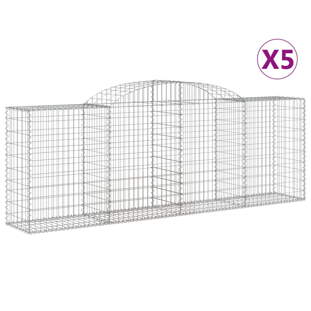Lučne gabionske košare 5 kom 300x50x100/120cm pocinčano željezo
