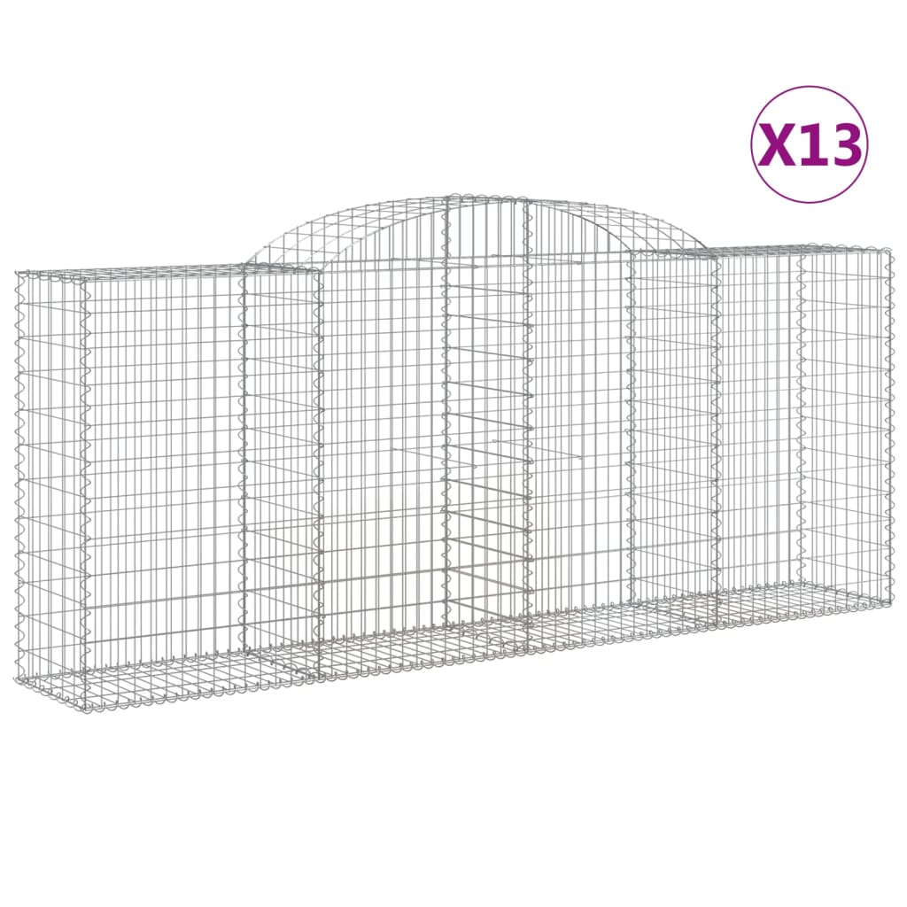 Lučne gabionske košare 13kom 300x50x120/140cm pocinčano željezo