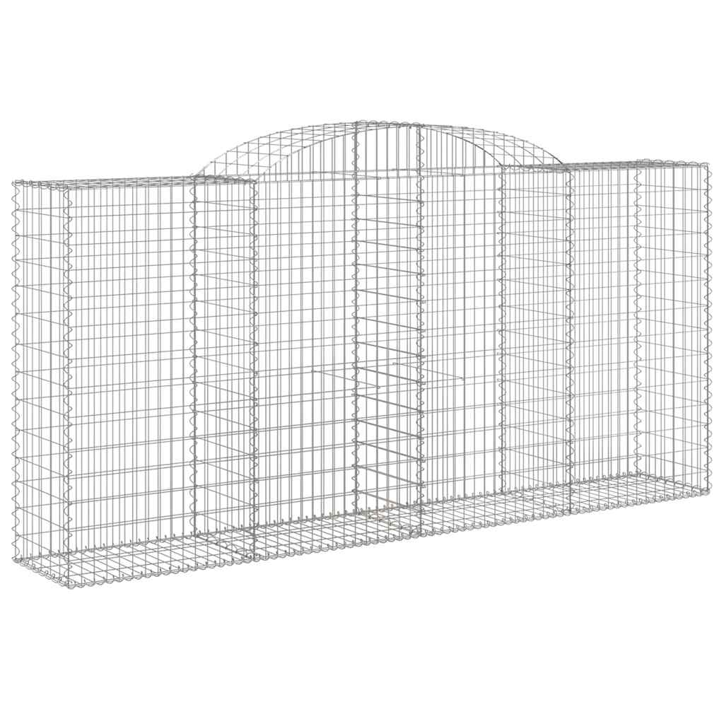 Lučne gabionske košare 2 kom 300x50x140/160cm pocinčano željezo