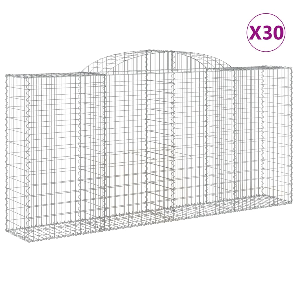 Lučne gabionske košare 30kom 300x50x140/160cm pocinčano željezo