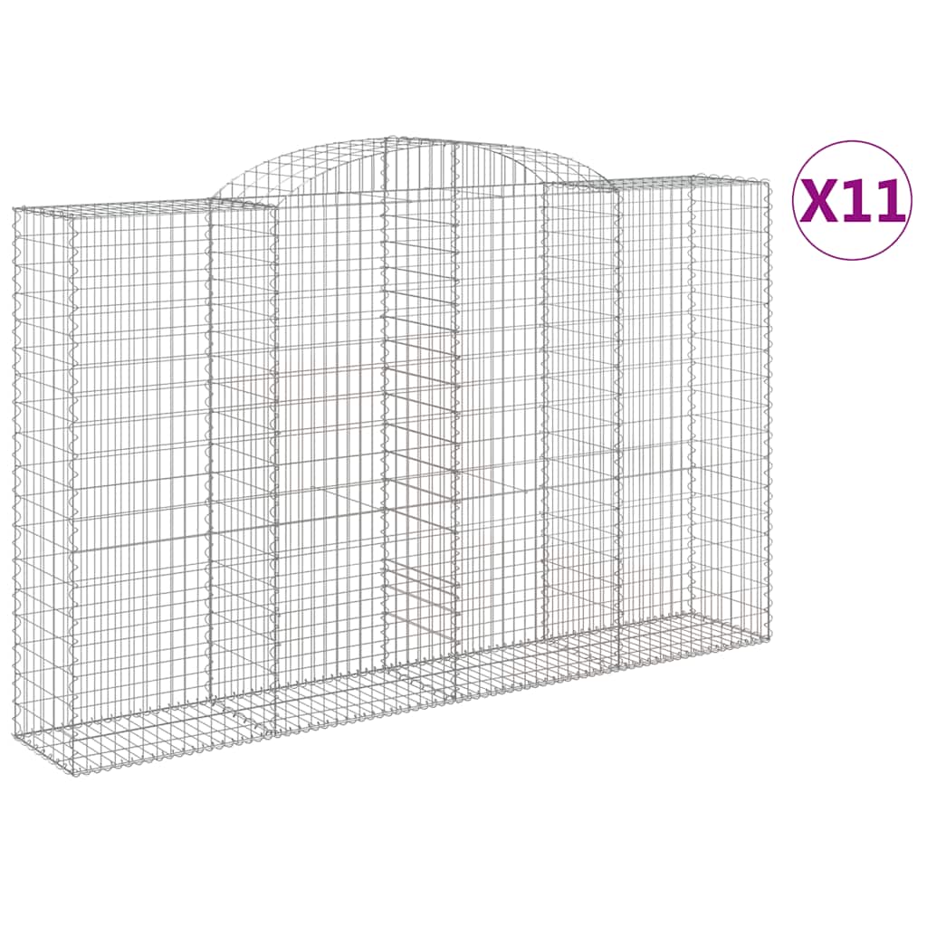 Lučne gabionske košare 11kom 300x50x180/200cm pocinčano željezo