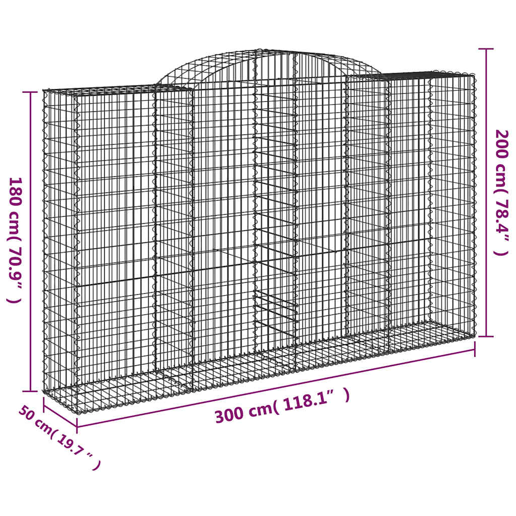 Lučne gabionske košare 11kom 300x50x180/200cm pocinčano željezo