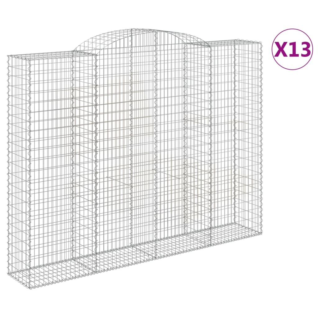 Lučne gabionske košare 13kom 300x50x220/240cm pocinčano željezo