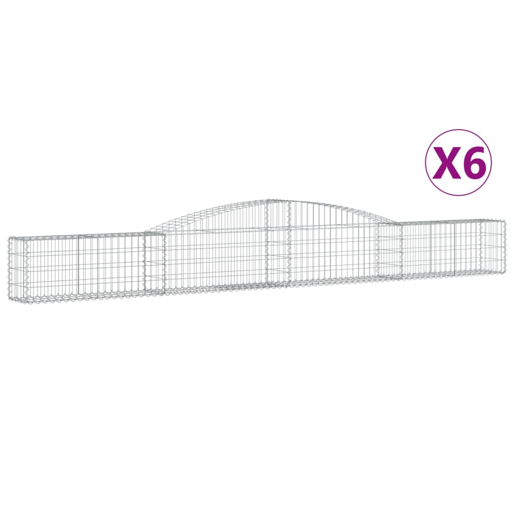Lučne gabionske košare 6 kom 400x30x40/60 cm pocinčano željezo