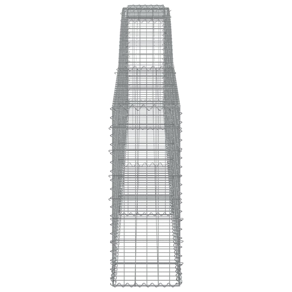 Lučne gabionske košare 4 kom 400x30x80/100 cm pocinčano željezo
