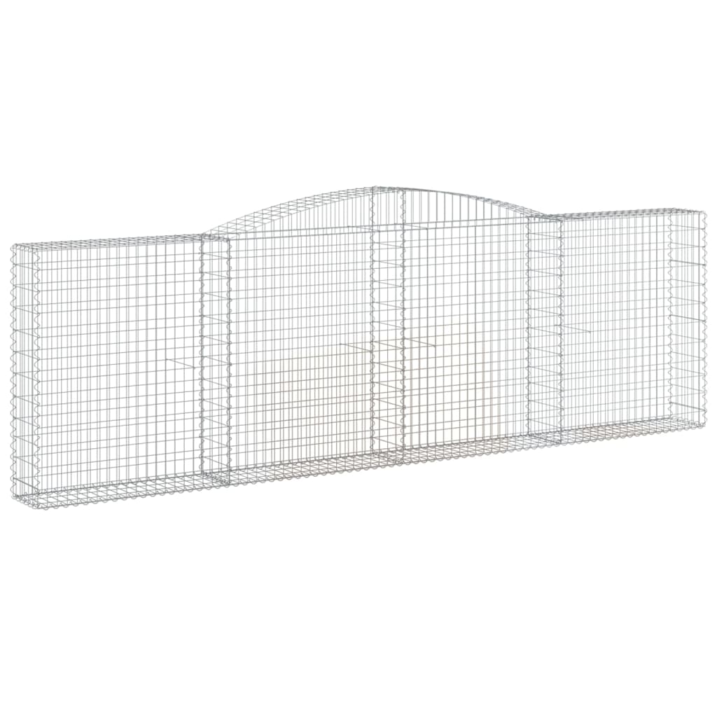 Lučne gabionske košare 4 kom 400x30x120/140cm pocinčano željezo
