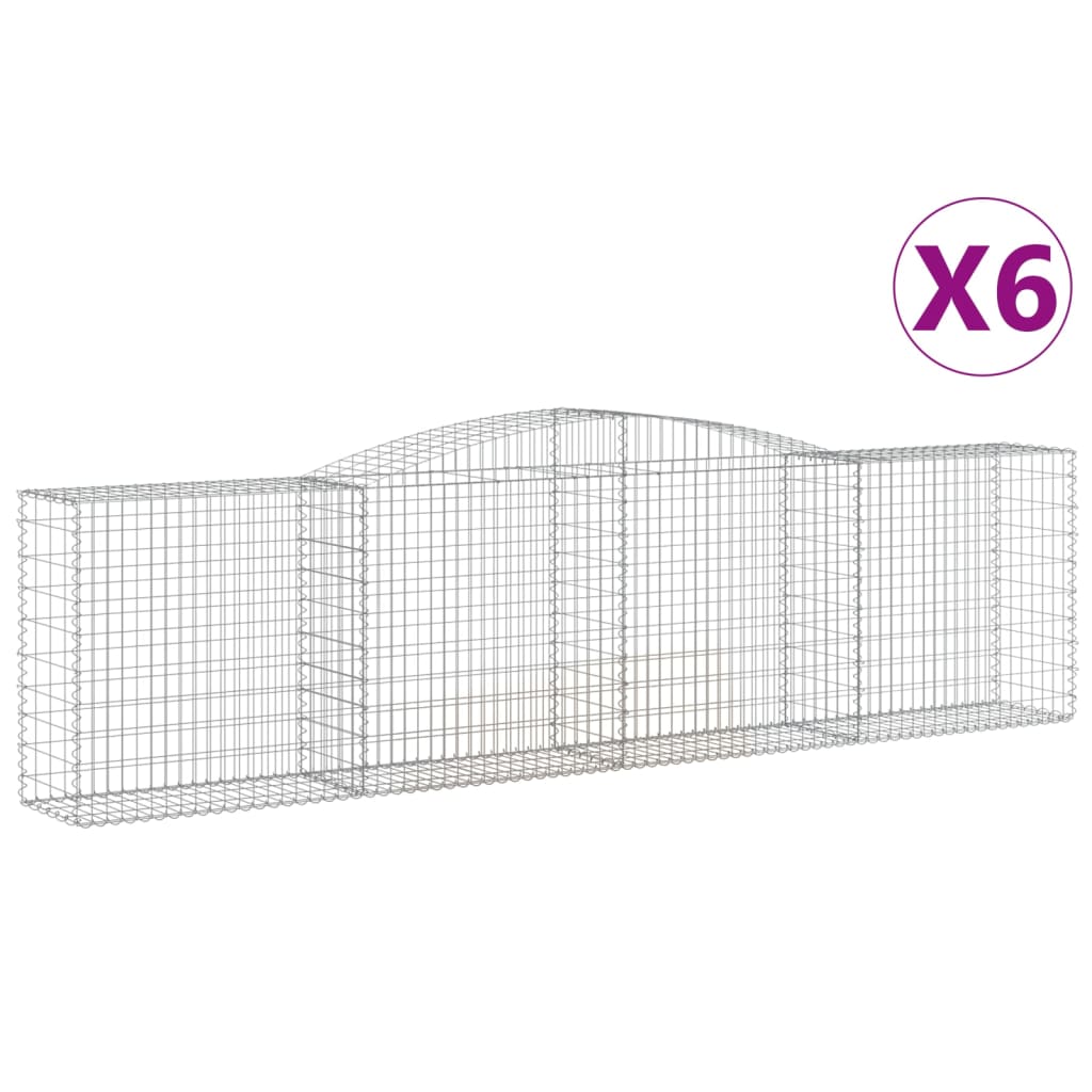 Lučne gabionske košare 6 kom 400x50x100/120cm pocinčano željezo