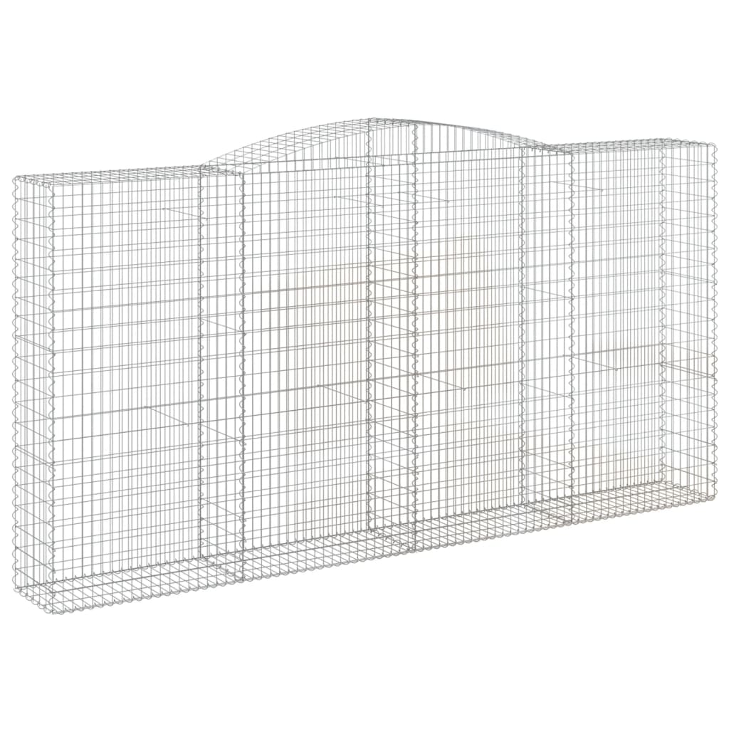 Lučne gabionske košare 8 kom 400x50x200/220cm pocinčano željezo