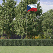 Češka zastava i jarbol 6,08 m aluminijska