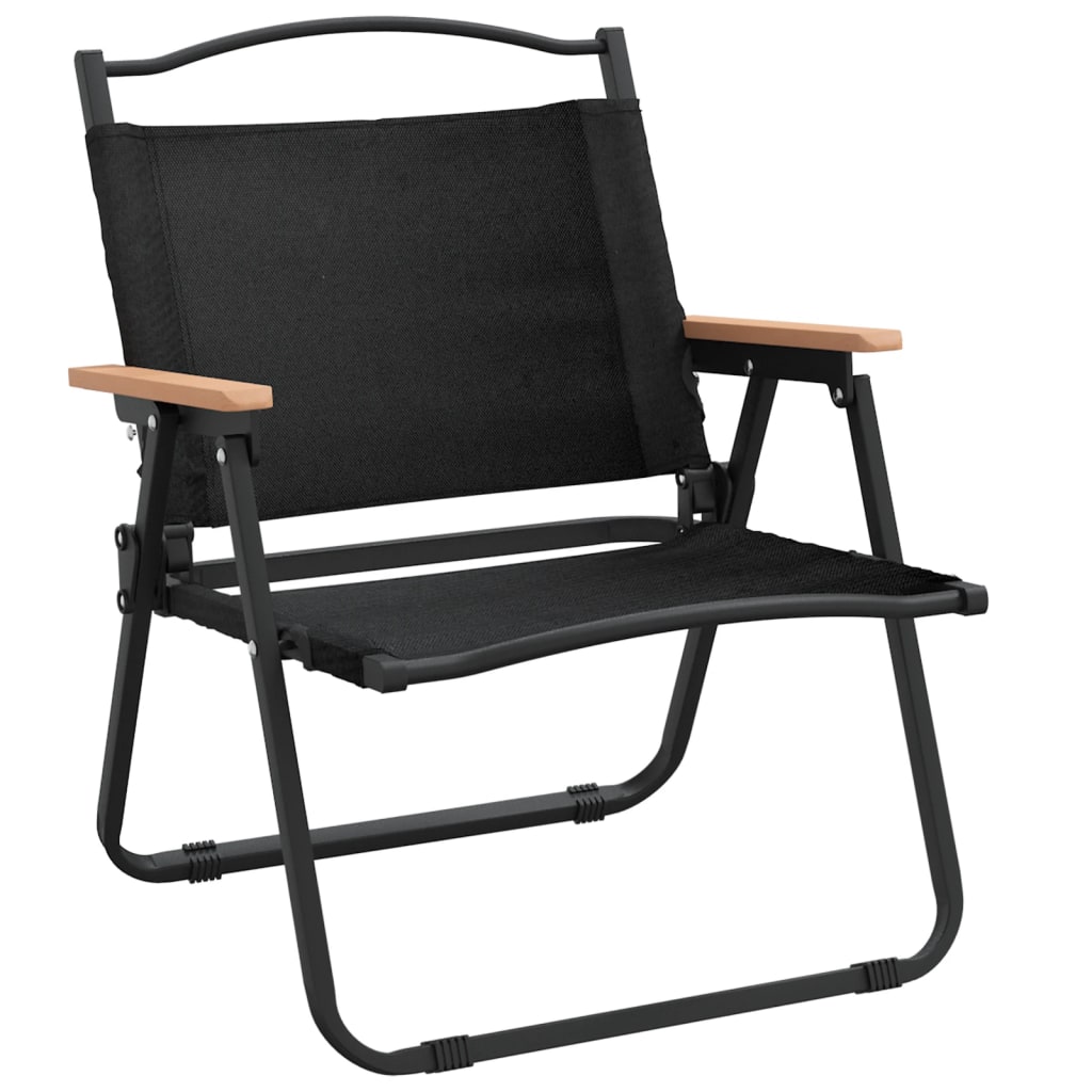 Stolice za kampiranje 2 kom crne 54x43x59 cm od tkanine Oxford