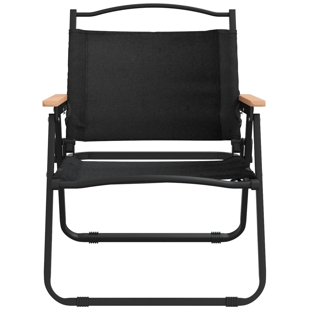 Stolice za kampiranje 2 kom crne 54x43x59 cm od tkanine Oxford