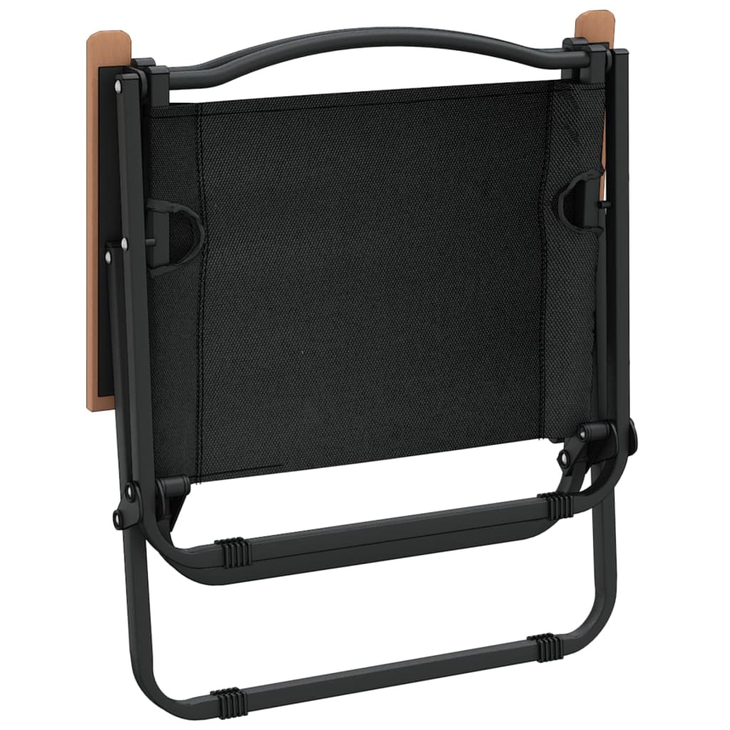 Stolice za kampiranje 2 kom crne 54x43x59 cm od tkanine Oxford