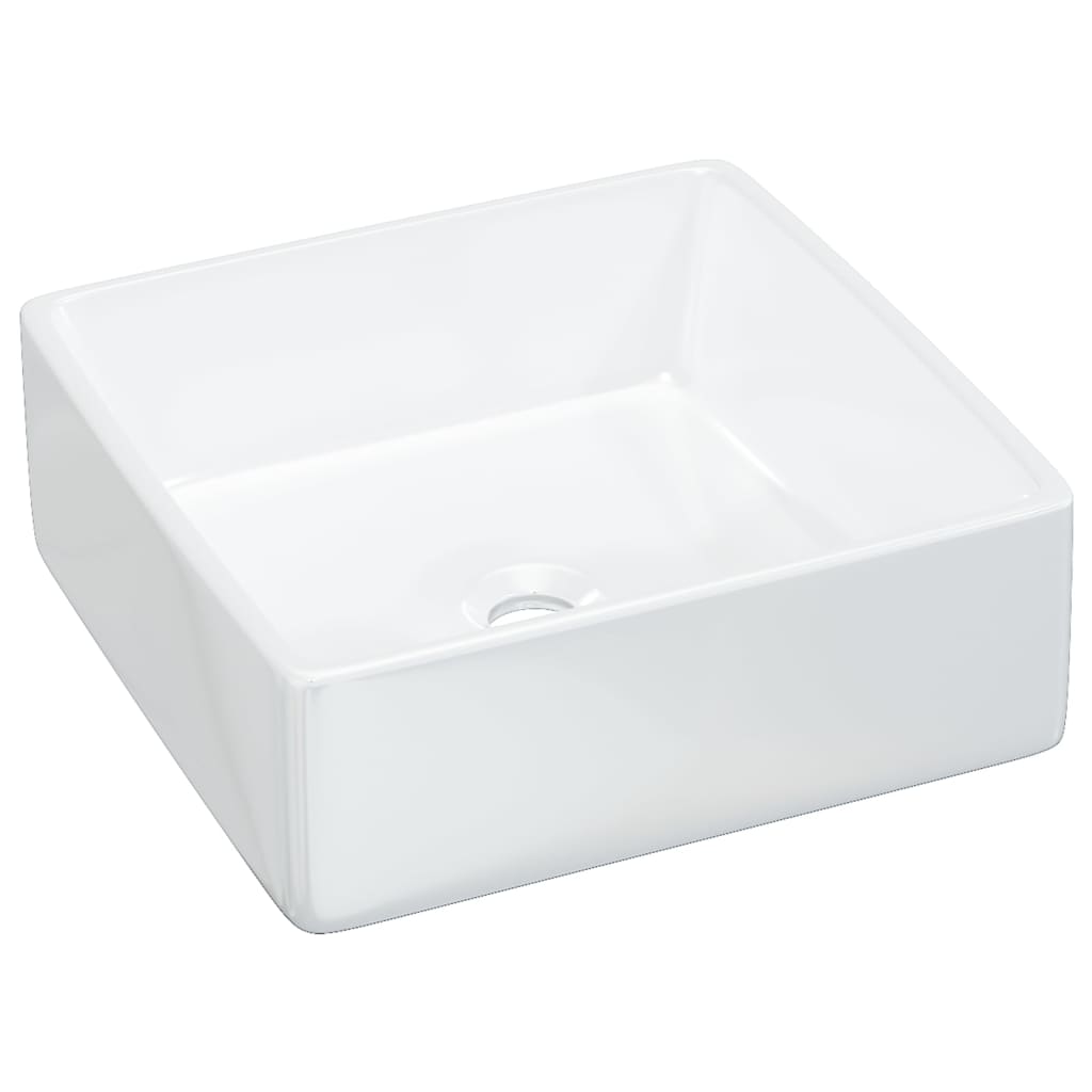Umivaonik bijeli 37 x 37 x 13 cm keramički četvrtasti