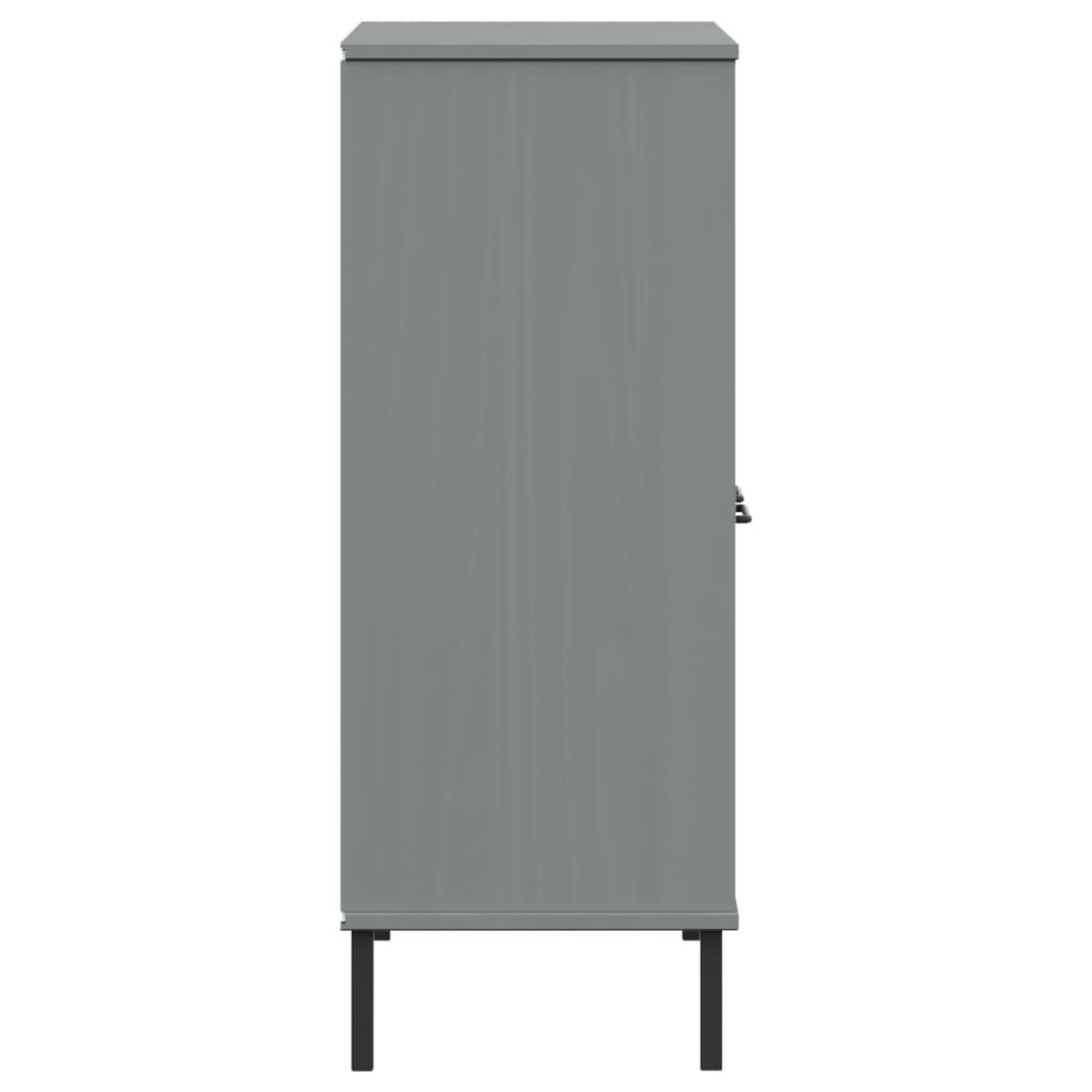 Regal za knjige s metalnim nogama sivi 90x35x90,5 cm drvo OSLO